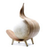 Lampe en noix de coco naturelle - Twist chocolat