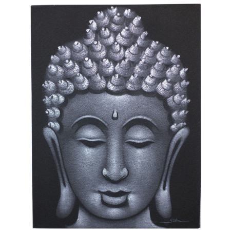 Peinture Bouddha - Finition Sable Gris
