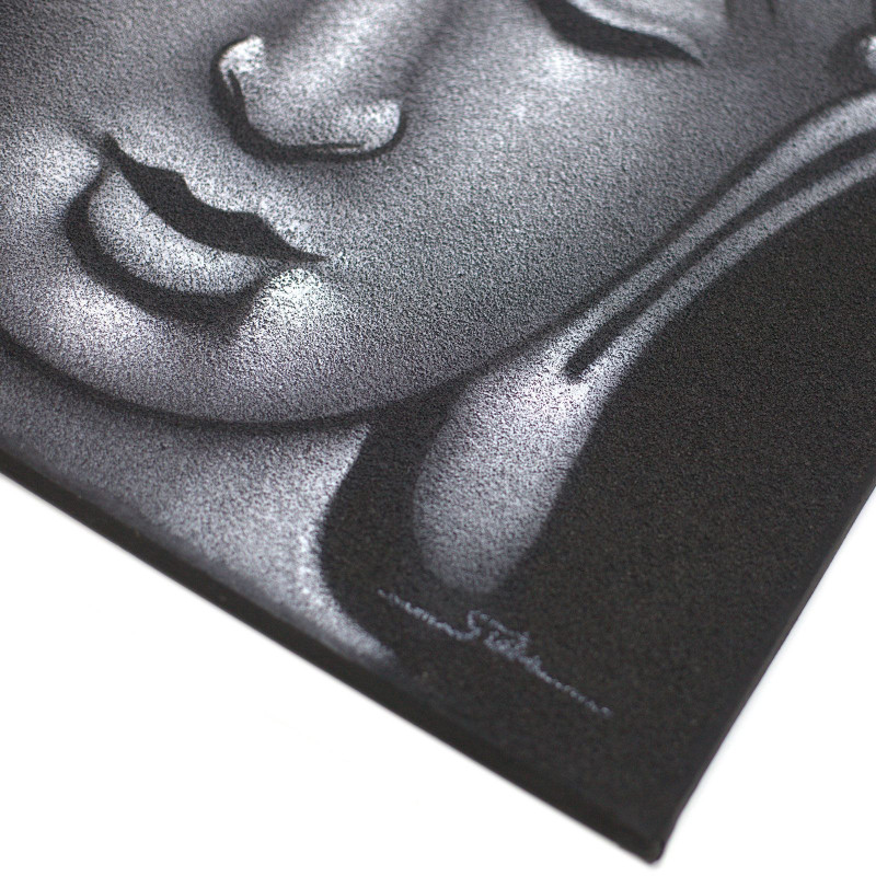 Peinture Bouddha - Finition Sable Gris