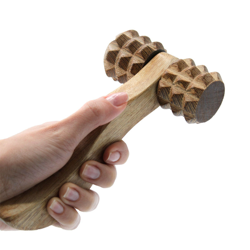 Outil de massage - Rouleau à main nervuré