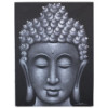 Peinture de Bouddha - Détail de brocart gris