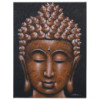 Peinture de Bouddha - Détail du brocart de cuivre