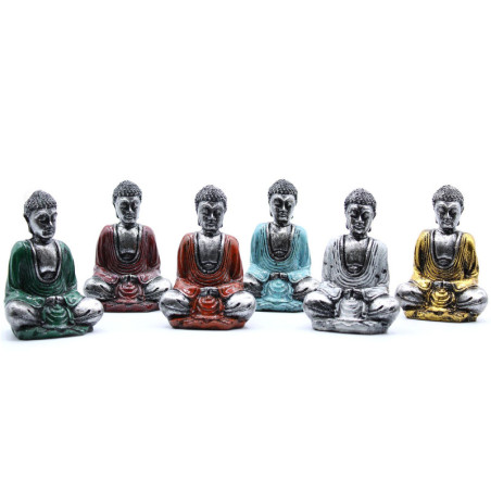 Mini Bouddha argenté (couleurs assorties)