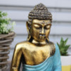 Bouddha bleu sarcelle et or - Grand
