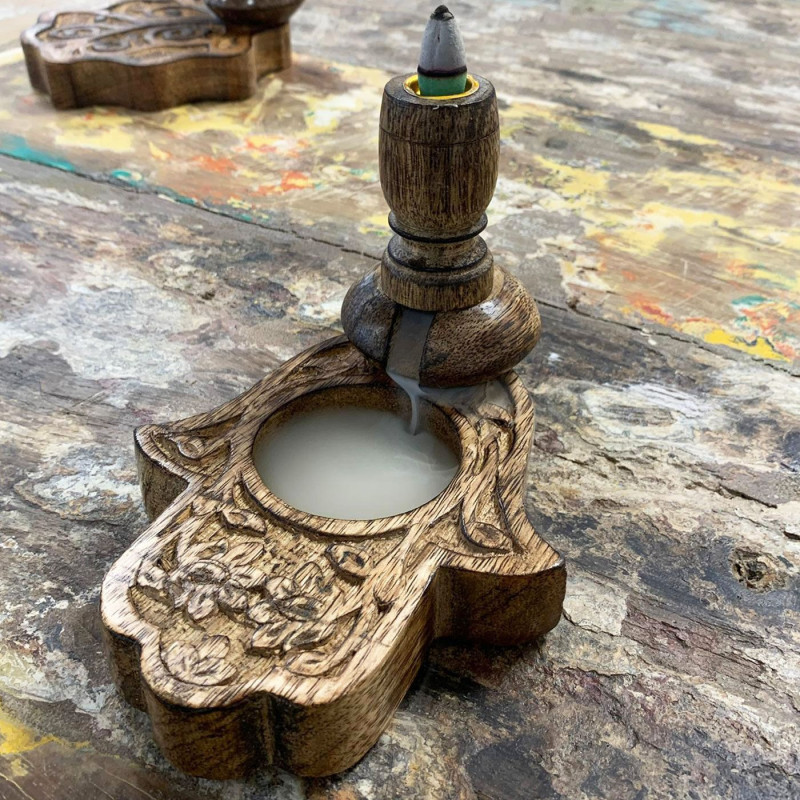 Brûleur à refoulement en bois de manguier SM - Hamsa