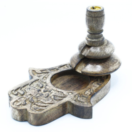 Brûleur à refoulement en bois de manguier Med - Hamsa