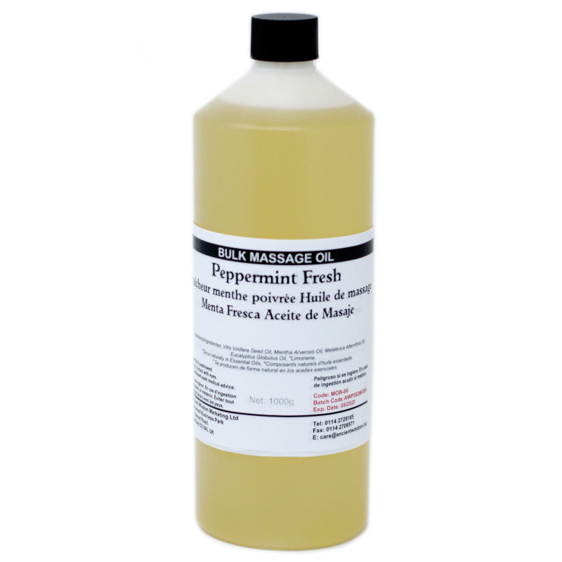 Huile de massage fraîche à la menthe poivrée 1 kg