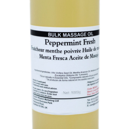 Huile de massage fraîche à la menthe poivrée 1 kg