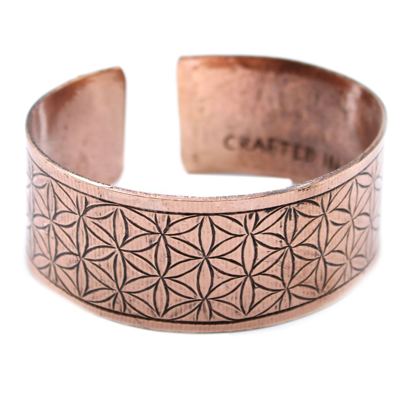 Bracelet tibétain en cuivre - Fleur de vie