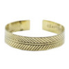 Bracelet tibétain en laiton - Large feuille tribale