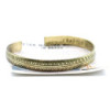 Bracelet tibétain en laiton - Feuille tribale fine