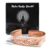 Bracelet tibétain en cuivre - Larges tourbillons tribaux