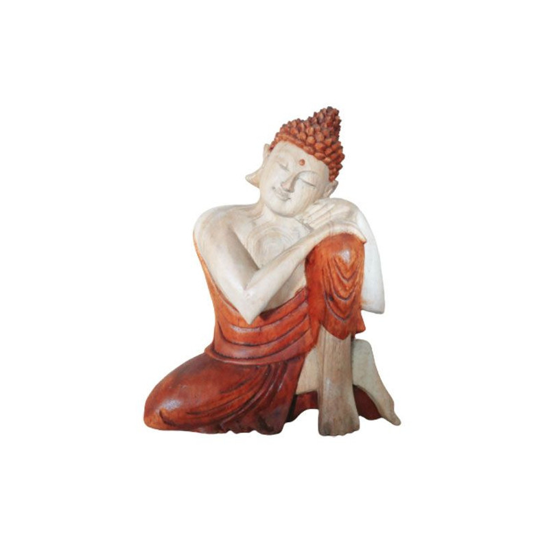 Statue de Bouddha sculptée à la main - 25 cm Pensée
