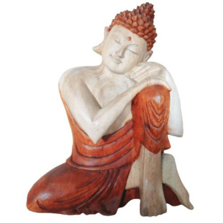 Statue de Bouddha sculptée à la main - 25 cm Pensée