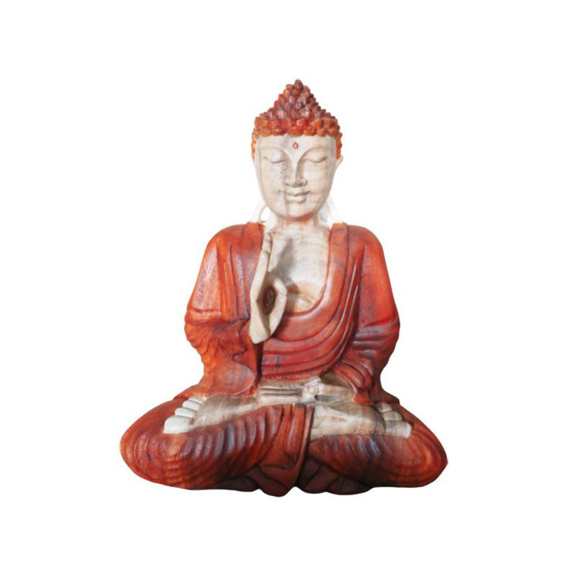 Statue de Bouddha sculptée à la main - 30 cm Transmission de l'enseignement