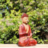 Statue de Bouddha sculptée à la main - 30 cm Transmission de l'enseignement