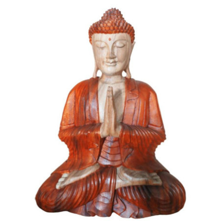Statue de Bouddha sculptée à la main - 30 cm Bienvenue