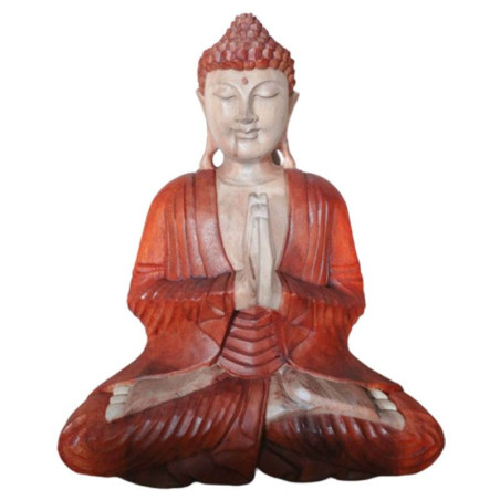Statue de Bouddha sculptée à la main - 40 cm Bienvenue