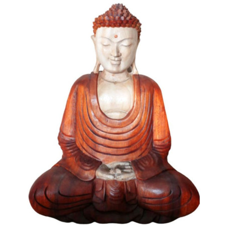 Statue de Bouddha sculptée à la main - 40 cm Main vers le bas