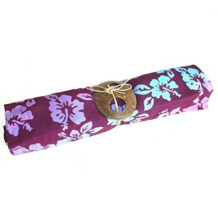 Paréo Bali Block Print - Orchidées (4 couleurs assorties)