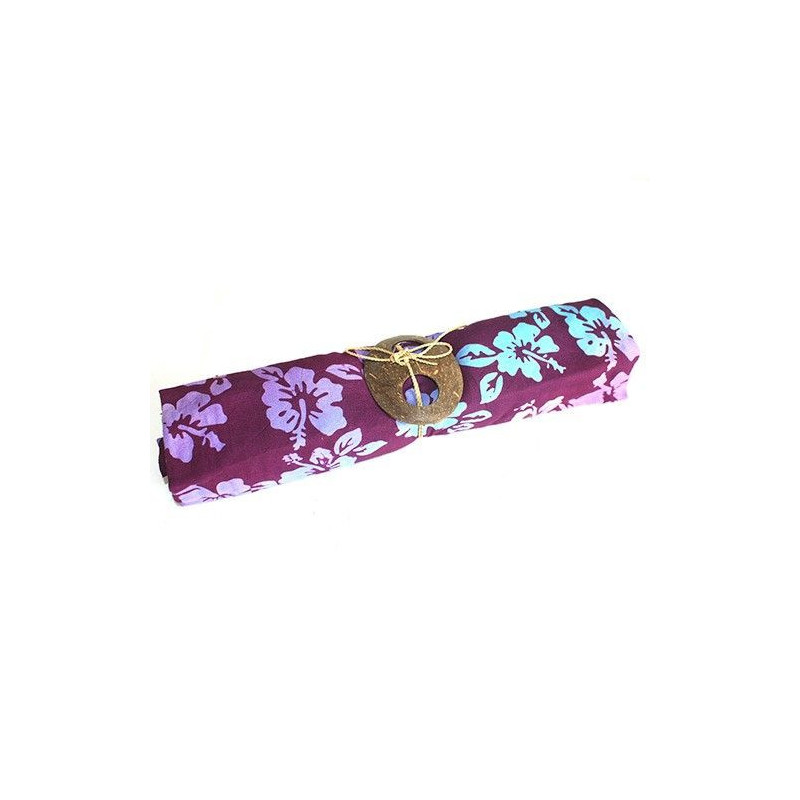 Paréo Bali Block Print - Orchidées (4 couleurs assorties)