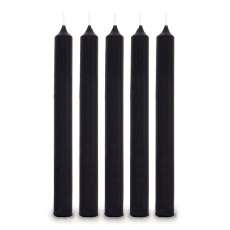 Bougies de dîner noires en vrac (100)