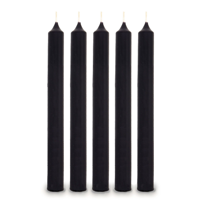 Bougies de dîner noires en vrac (100)