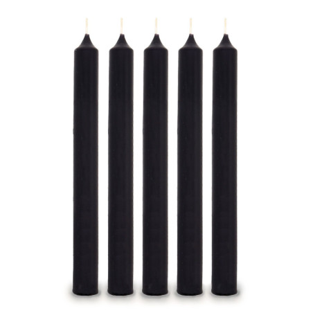 Bougies de dîner noires en vrac (100)
