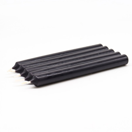 Bougies de dîner noires en vrac (100)