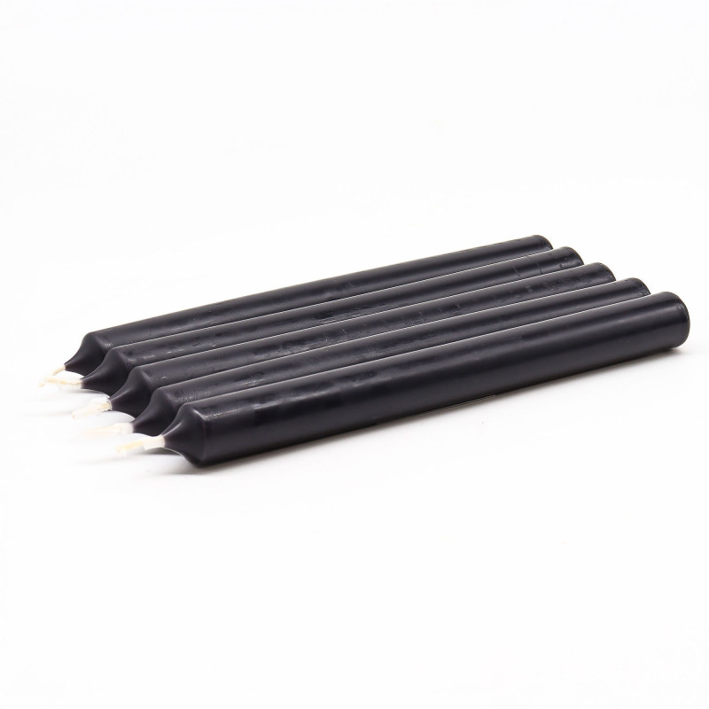 Bougies de dîner noires en vrac (100)