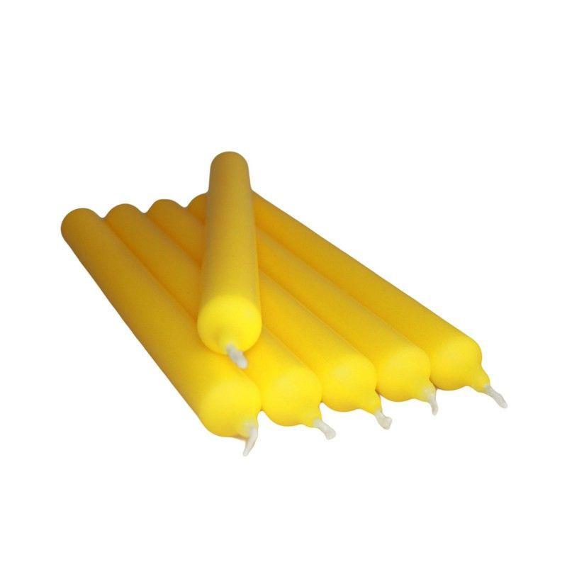 Bougies de table jaune citron en vrac (100)