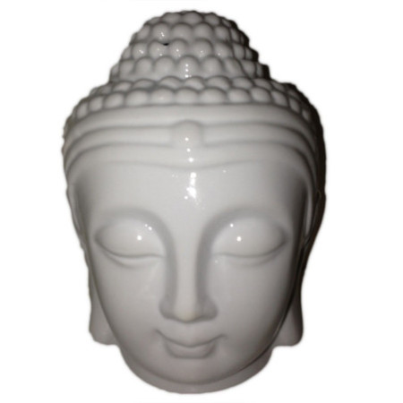 Brûleur à huile tête de Bouddha - Blanc