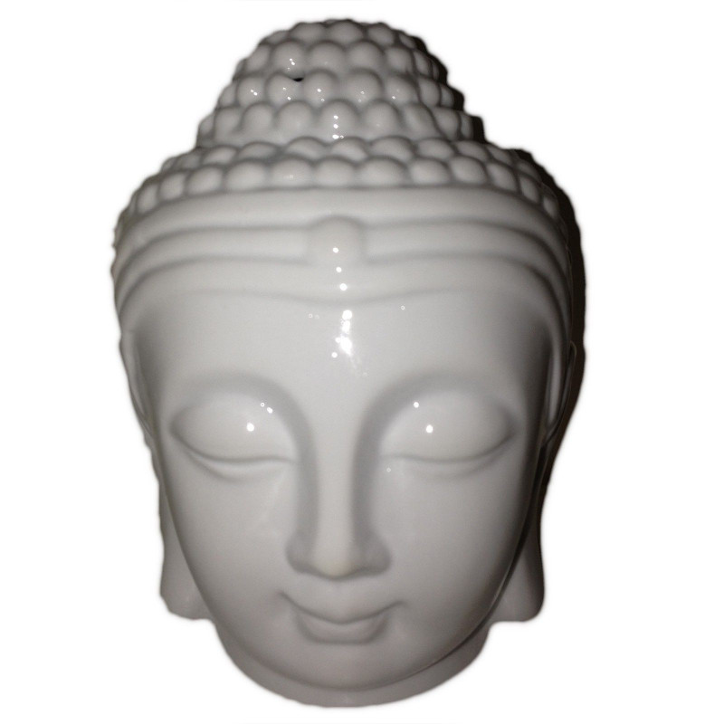 Brûleur à huile tête de Bouddha - Blanc