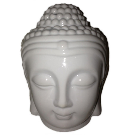 Brûleur à huile tête de Bouddha - Blanc