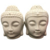 Brûleur à huile tête de Bouddha - Blanc
