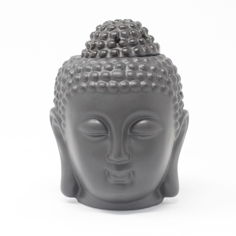 Brûleur à huile tête de Bouddha - Noir