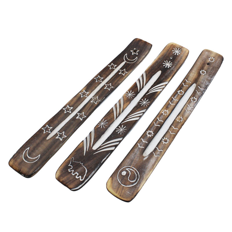 Porte-encens blanchi à la chaux - Simple