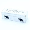 Porte-encens blanchi à la chaux - Boîte à fumée conique 15 cm