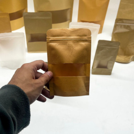10x Sachets Kraft à Fenêtre 10x16 cm