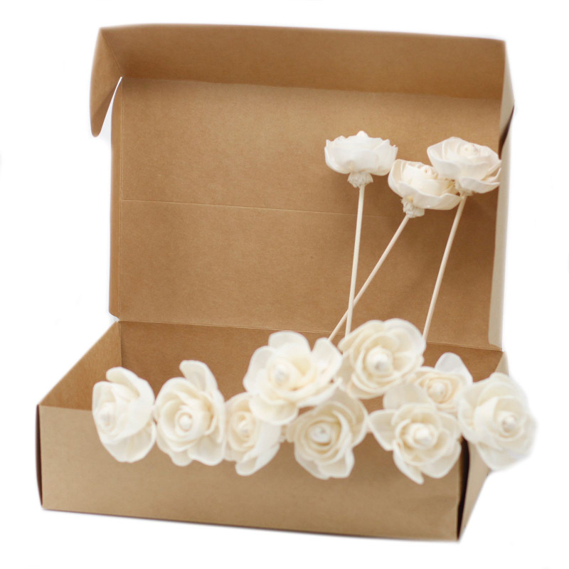 Fleurs naturelles pour diffuseur - Rose sur roseau