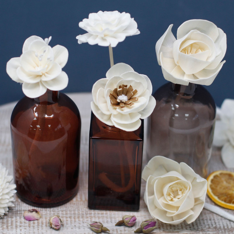 Fleurs naturelles pour diffuseur - Rose sur roseau