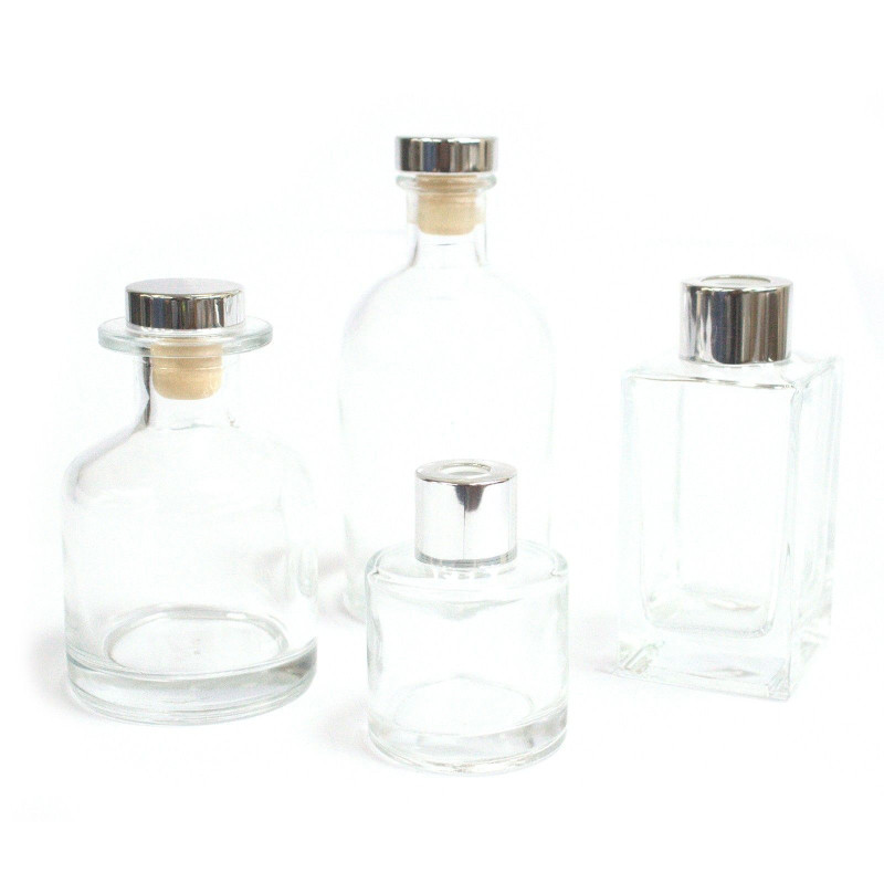 Flacon diffuseur rond antique de 200 ml - Transparent