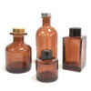 Flacon diffuseur carré à roseaux longs de 100 ml - Ambre