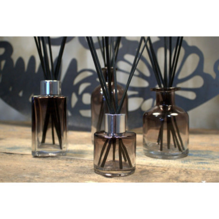 Flacon diffuseur carré à roseaux longs de 100 ml - Charbon