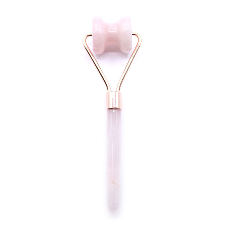 Rouleau de mâchoire en pierres précieuses - Quartz rose