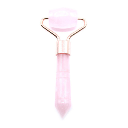 Mini rouleau à pierres précieuses - Quartz rose