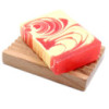 Savon artisanal - Fraise - Tranche 115g environ