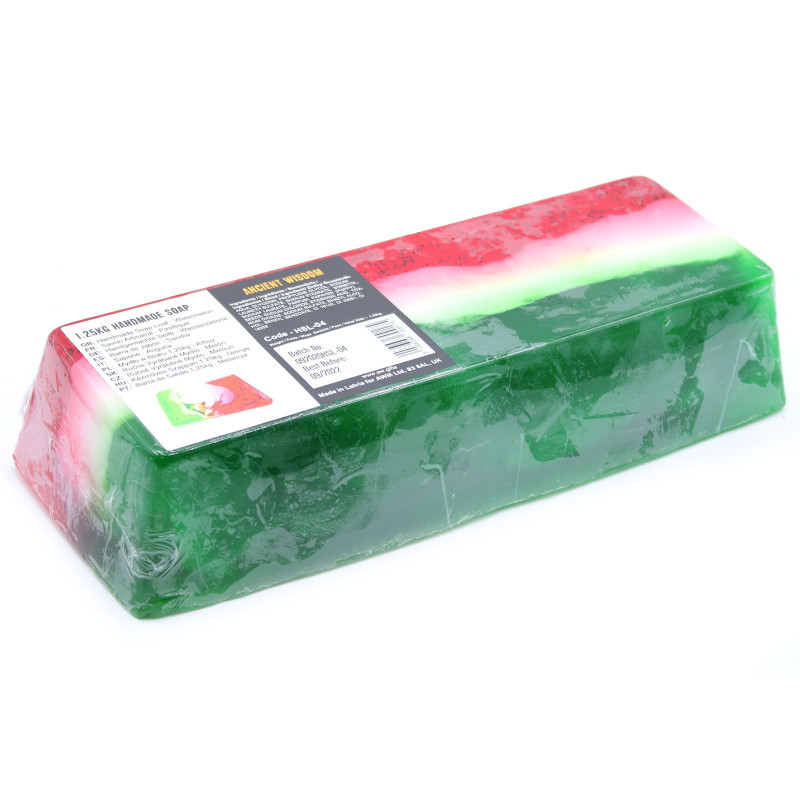 Pain de savon artisanal - Pastèque - Tranche environ 100 g