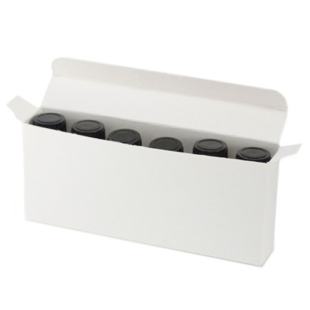 Coffret pour 6 flacons d'huiles essentielles de 10 ml - Blanc