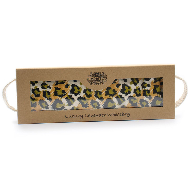 Sachet de blé lavande de luxe dans un coffret cadeau - Night Leopard